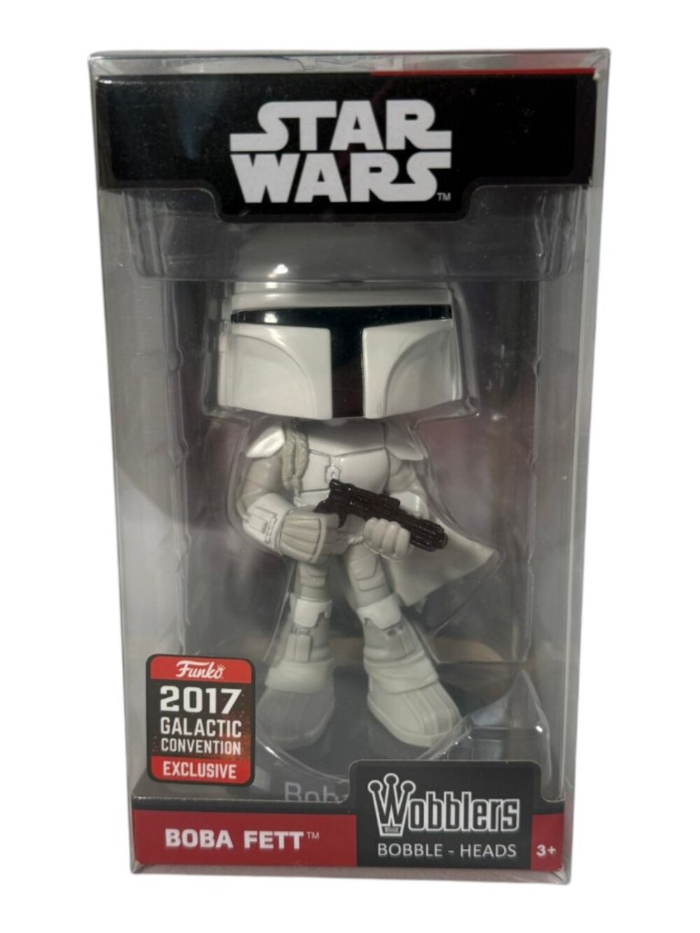 Funko Wacky Wobbler Boba Fett White Prototype Armor - 2017 Galactic Convention E